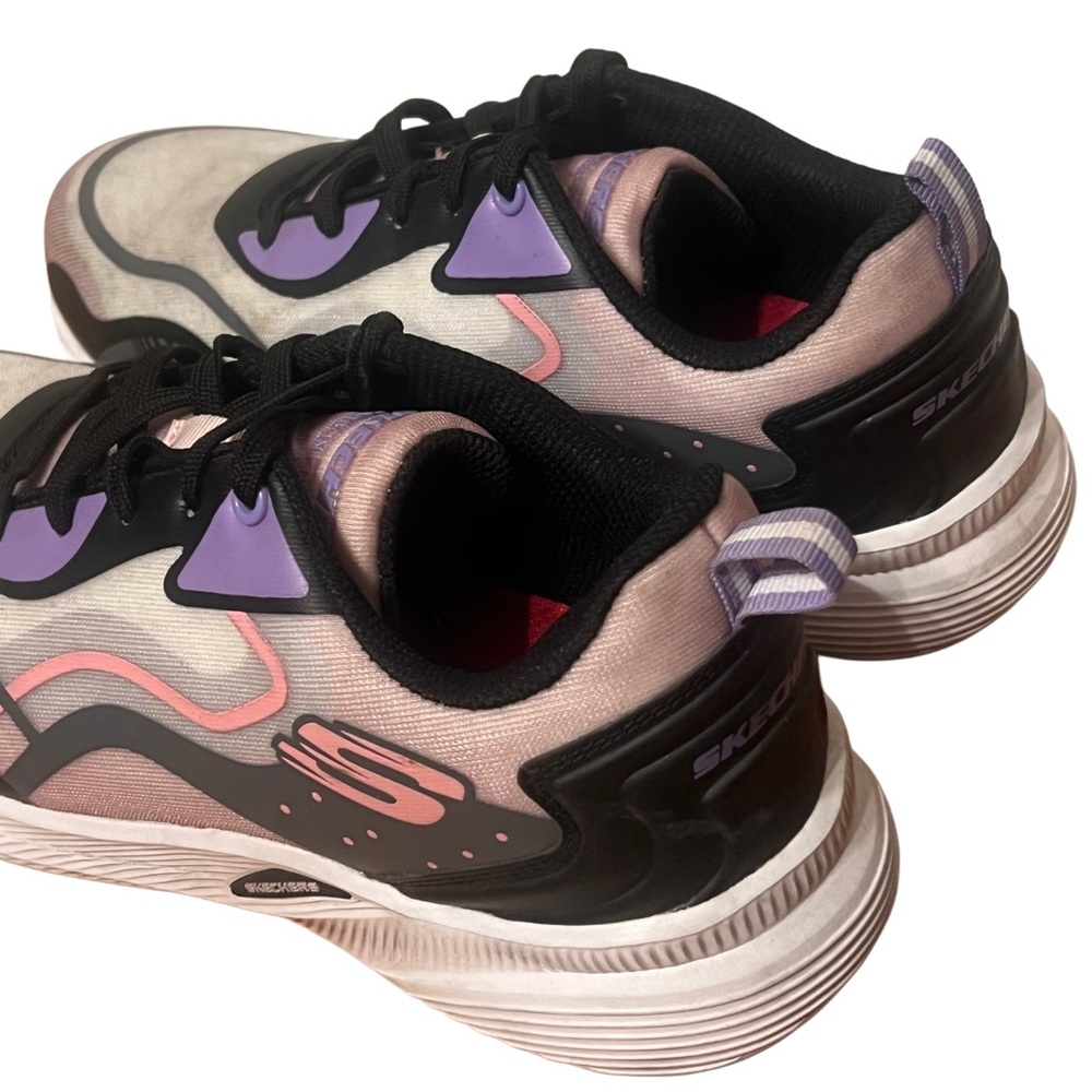 Sketchers Carbix Comp Toe Sneaker Work Shoe Size 8 white/purple - Picture 7 of 14